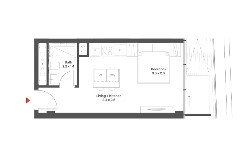 Sea-view studio for sale at Reportage Heights near Sea Breeze Casino